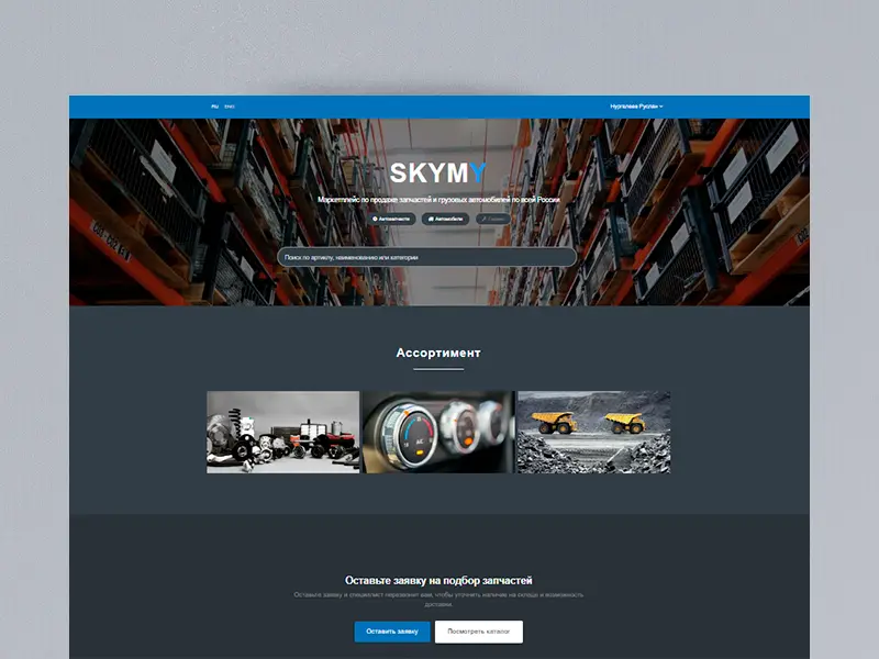 Скриншот сайта SKYMY